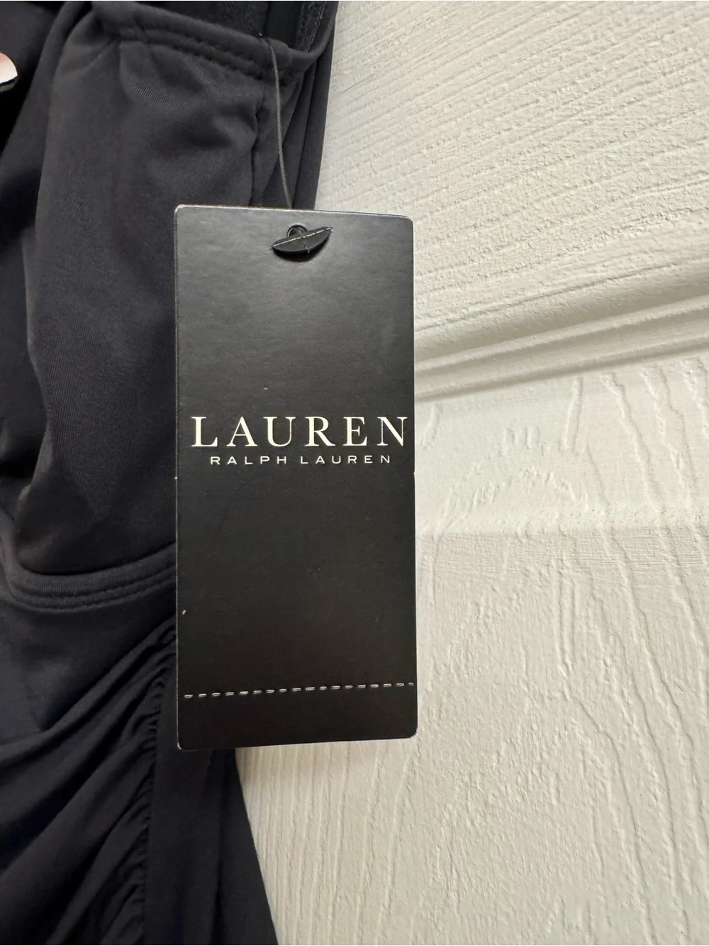 Ralph Lauren Black One-Piece Swimsuit with V-Neck